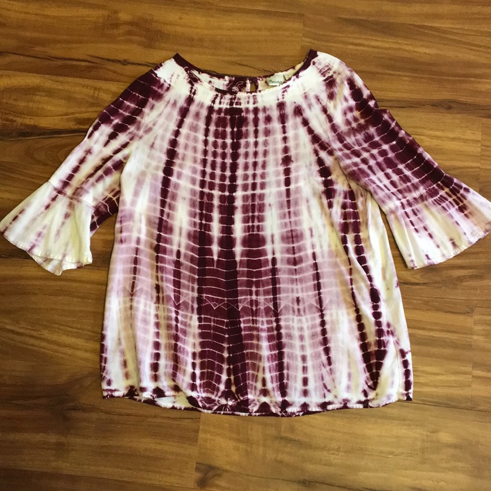 Purple tie dye 3/4 sleeve super soft!